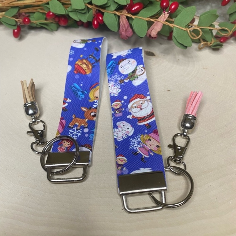 Rudolph and Friends Design Keychain Wristlet (price for 1)